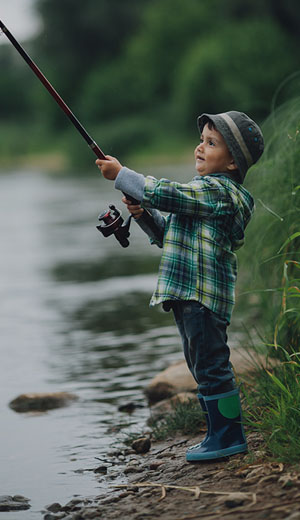 Kid fishing 2 Extreme Sports Mountain Climbing
